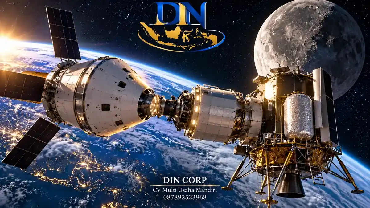 Ilustrasi konseptual: Artemis III direncanakan menguji operasi lander di orbit Bumi pada 2027