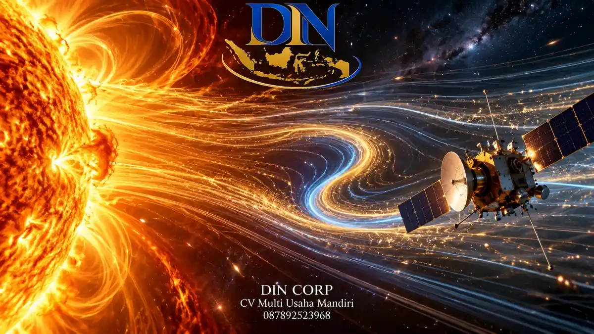 Ilustrasi konseptual: Solar Orbiter menelusuri asal switchback medan magnet angin surya