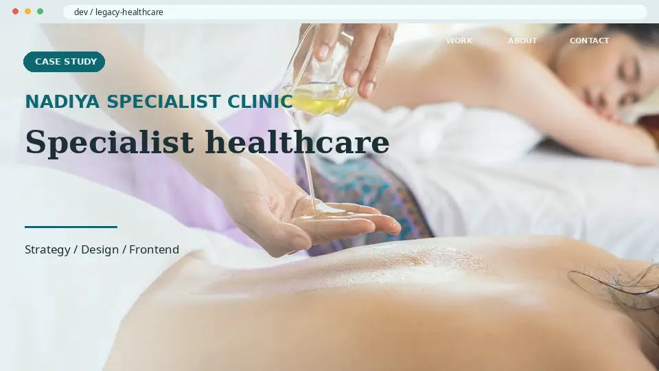 Preview demo website NADIYA SPECIALIST CLINIC