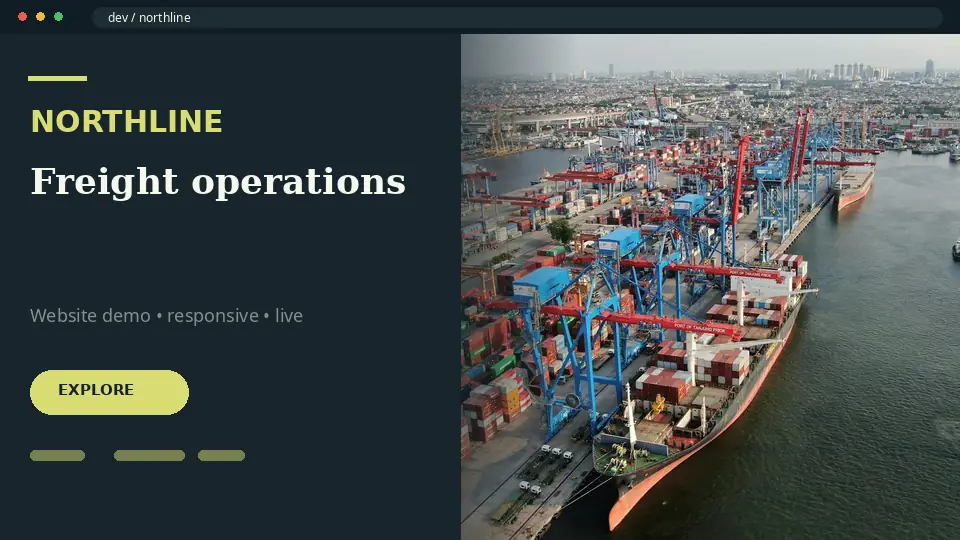 Preview demo website NORTHLINE