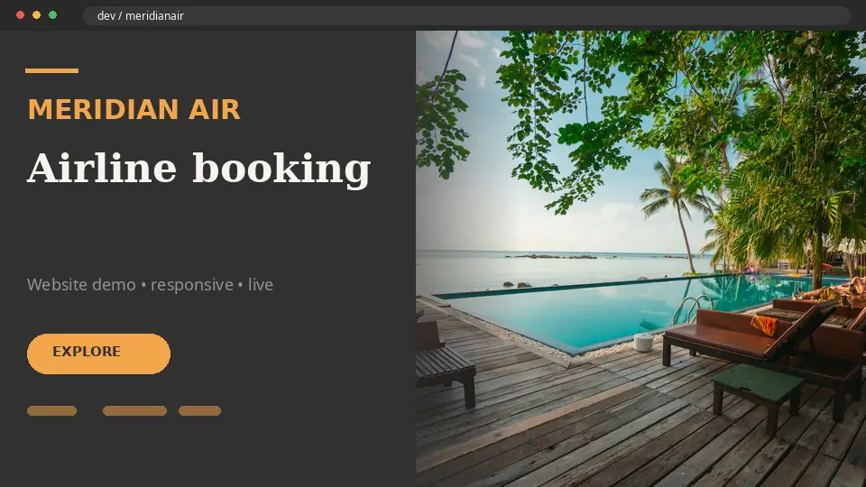 Preview demo website MERIDIAN AIR