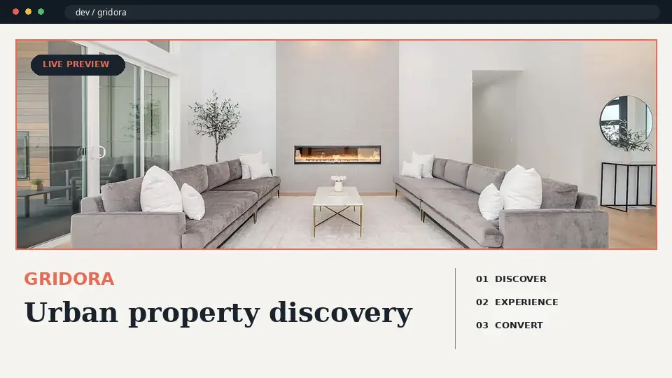Preview demo website GRIDORA