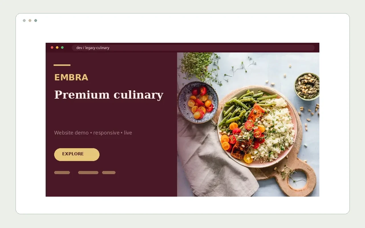 Preview demo website EMBRA