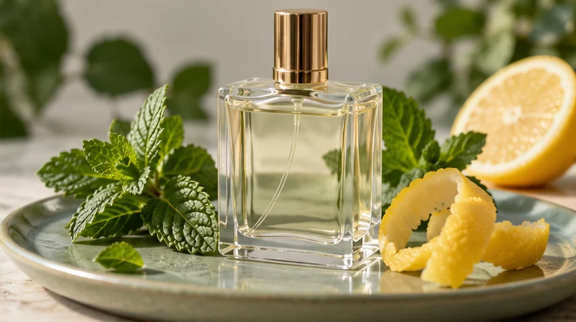 Ilustrasi editorial eksplorasi parfum