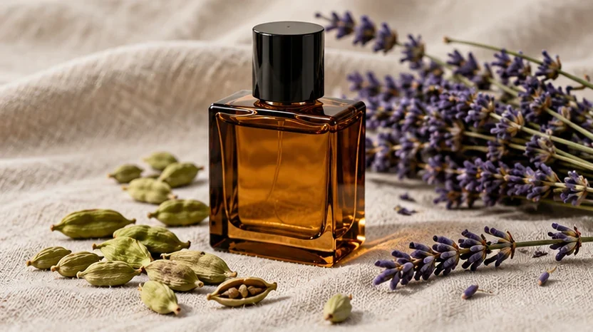 Ilustrasi editorial eksplorasi parfum
