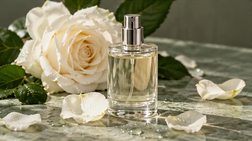 Ilustrasi editorial eksplorasi parfum